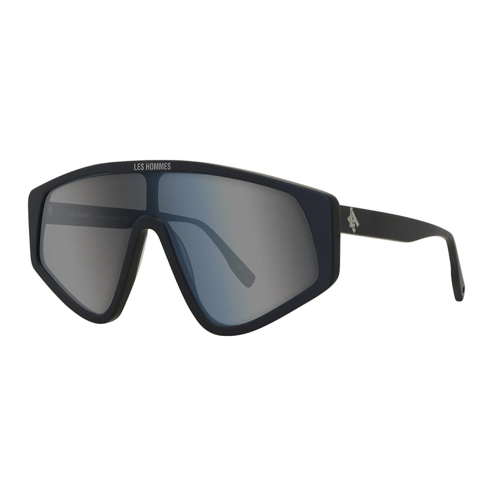 Les Hommes DIMENSIONE 138/150 ACETATO SOLE NERO/LENTI SPECCHIATA ARGENTO