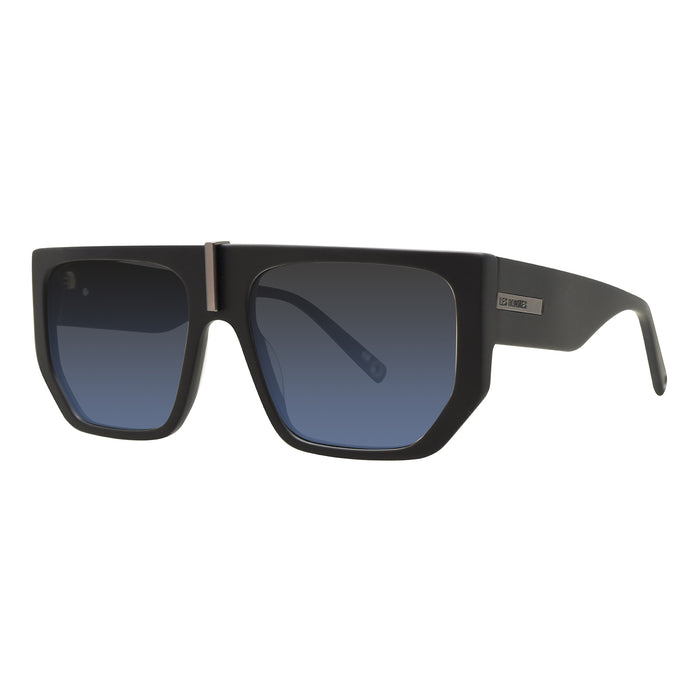 Les Hommes DIMENSIONE 58-18/150 ACETATO SOLE NERO MAT CON LENTE GRIGIA/B