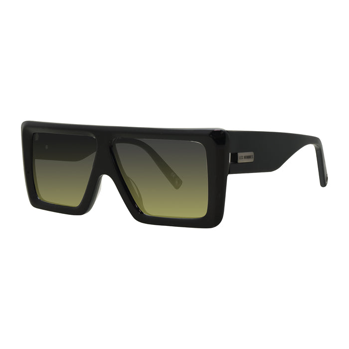 Les Hommes DIMENSIONE 58-9/145 ACETATO SOLE NERO CON LENTE GRIGIA/GIALLA