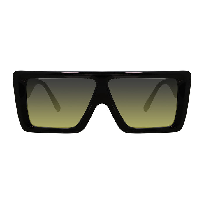 les hommes DIMENSIONE 58-9/145 ACETATO SOLE NERO CON LENTE GRIGIA/GIALLA