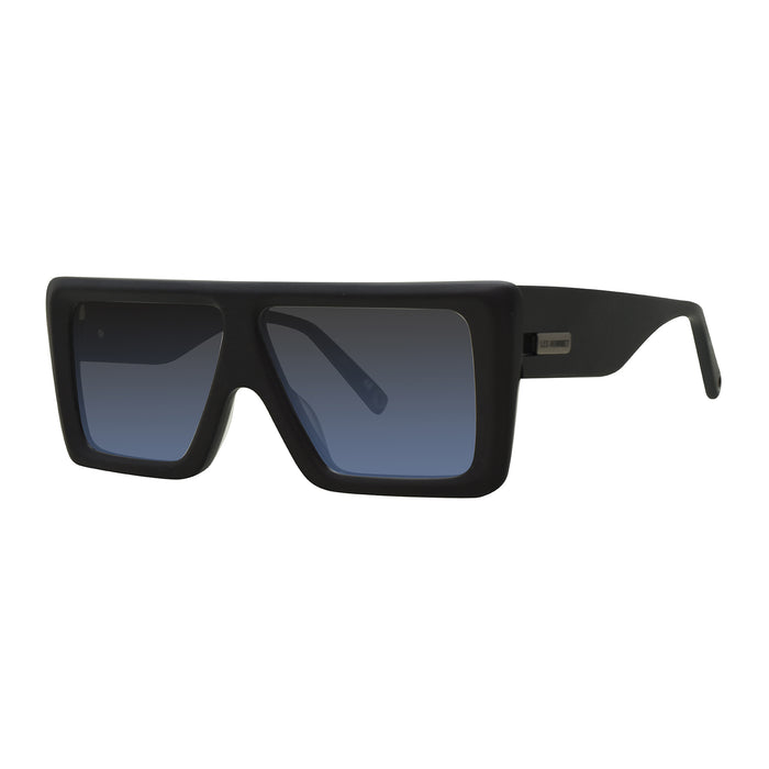Les Hommes DIMENSIONE 58-9/145 ACETATO SOLE NERO MAT CON LENTE GRIGIA/BL