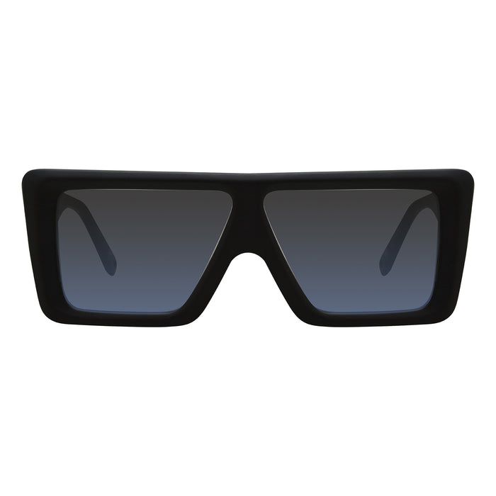 les hommes DIMENSIONE 58-9/145 ACETATO SOLE NERO MAT CON LENTE GRIGIA/BL