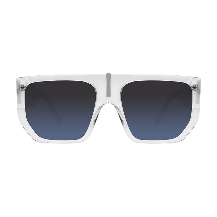 les hommes DIMENSIONE 59-18/145 ACETATO SOLE CRISTALLO/BIANCO-LENTE GRIGIO/BLU