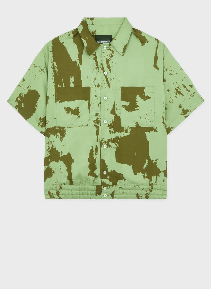 les hommes BOWLING CAMO CLASSIC SILK SHIRT