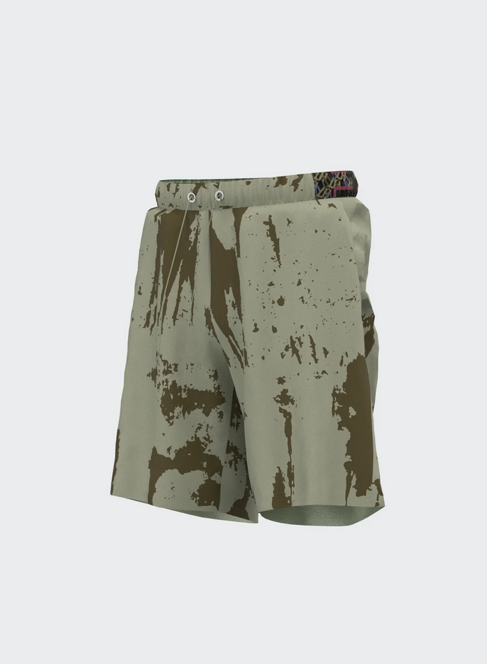 Les Hommes CAMOU CLASSIC BOXING SILK