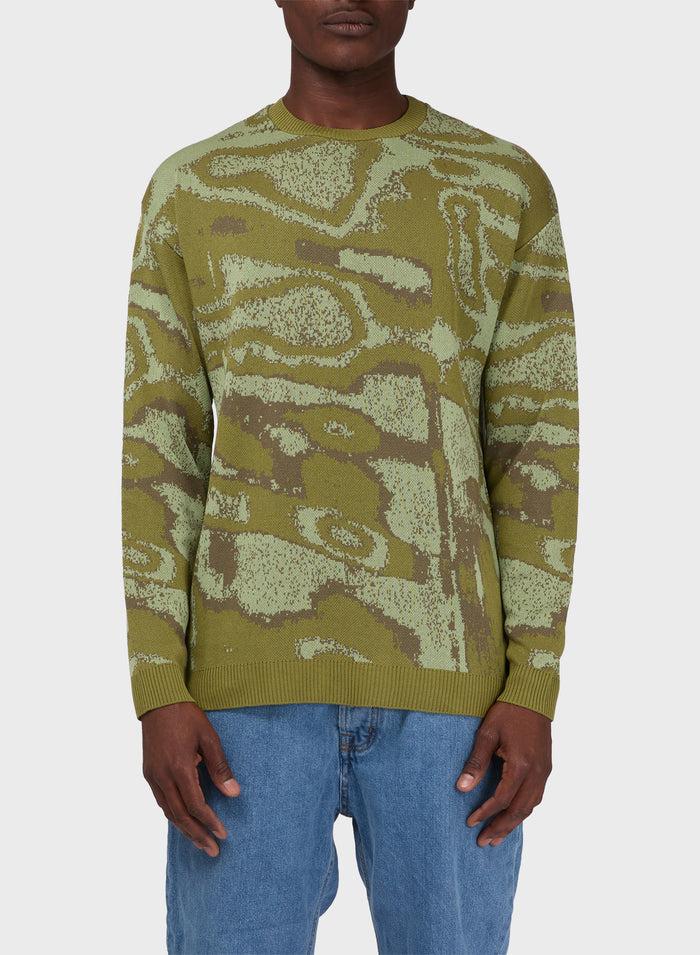 Les Hommes CAMOU CLASSIC JAQUARD PULL