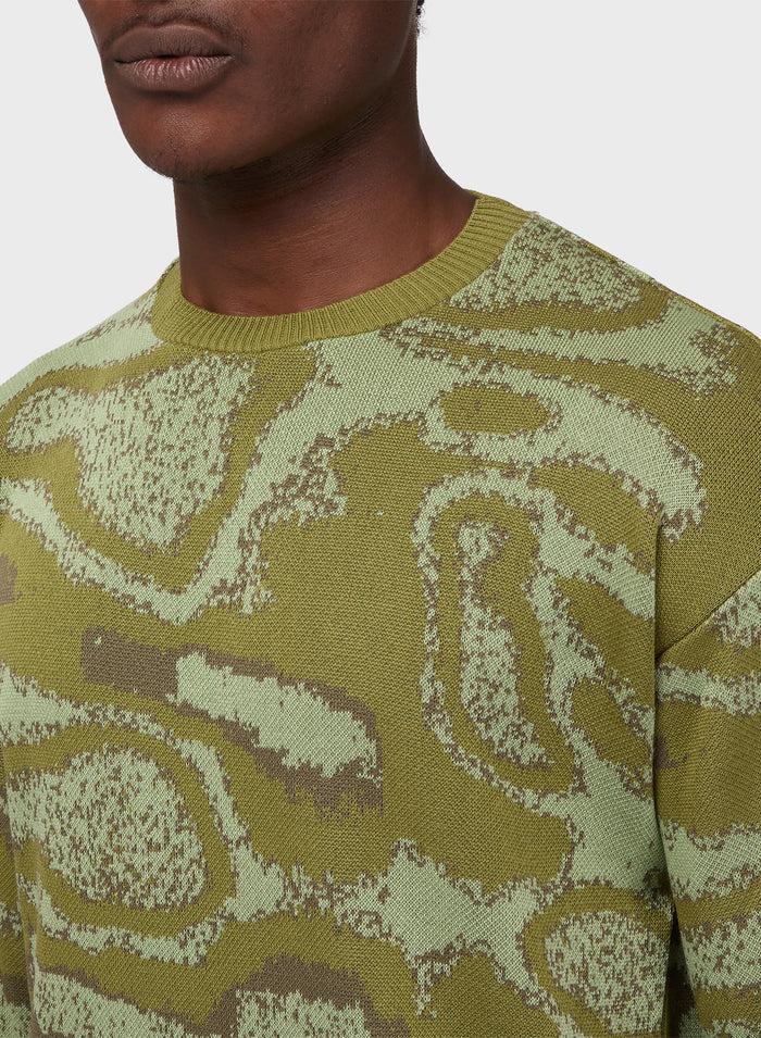 Les Hommes CAMOU CLASSIC JAQUARD PULL