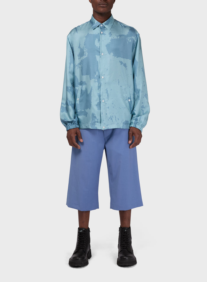 Les Hommes COACH SHIRT CAMO CLASSIC PRINT