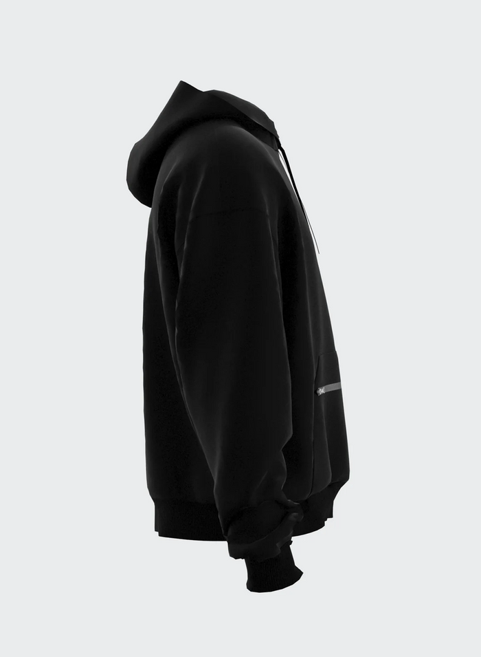 Les Hommes CROPPED HOODIE ZIP POCKET