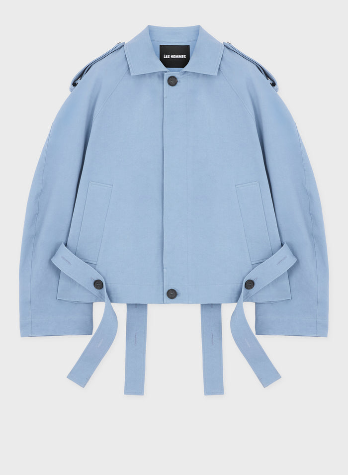 Les Hommes CROPPED TRENCH WITH BELT
