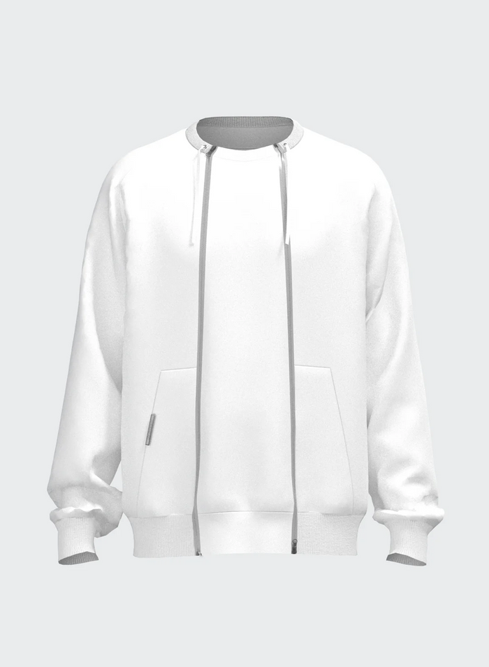 les hommes DOUBLE ZIP CREW NECK