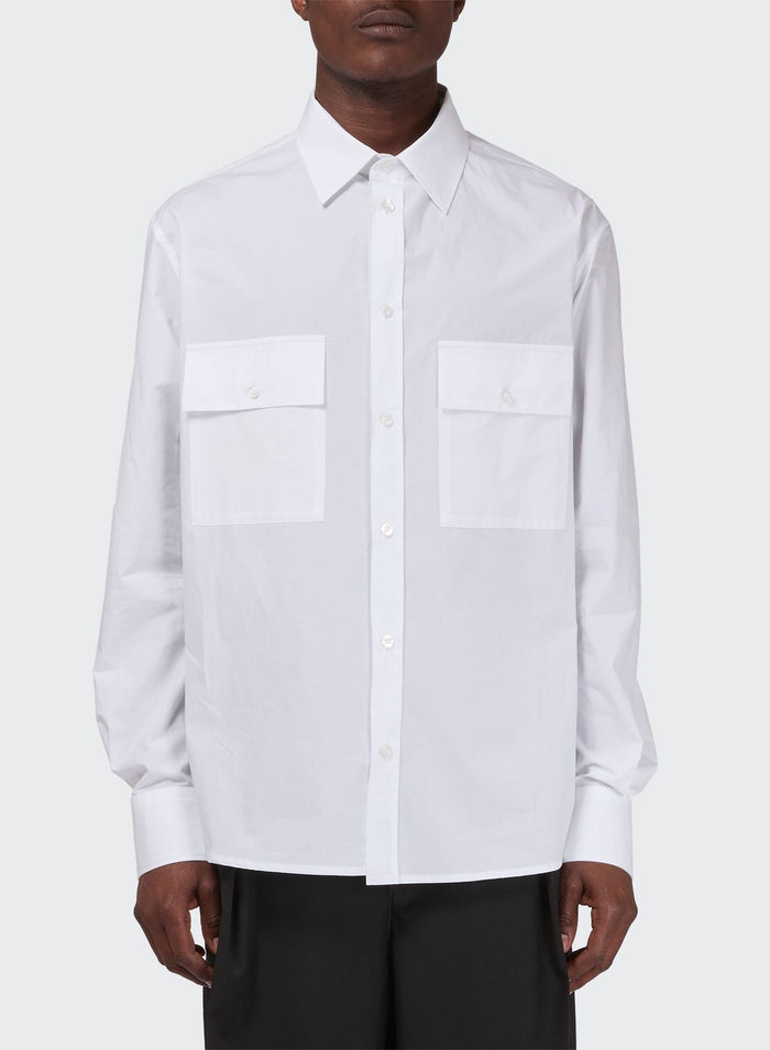 Les Hommes FIELD SHIRT WITH FRONT POCKETS
