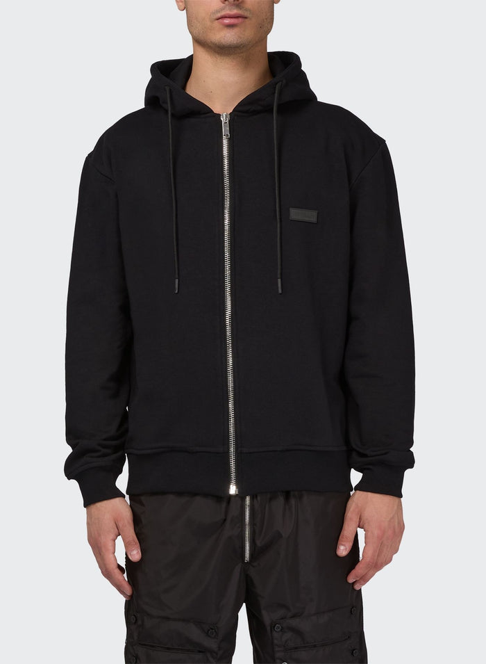 Les Hommes FULL ZIP HOODIE SILK PRINT