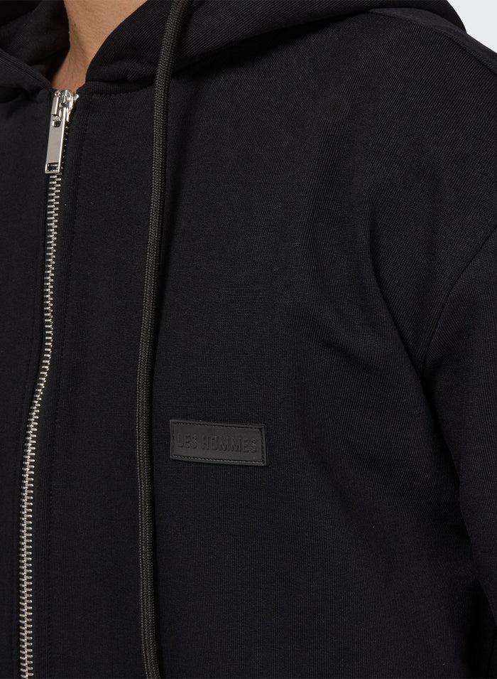 Les Hommes FULL ZIP HOODIE SILK PRINT