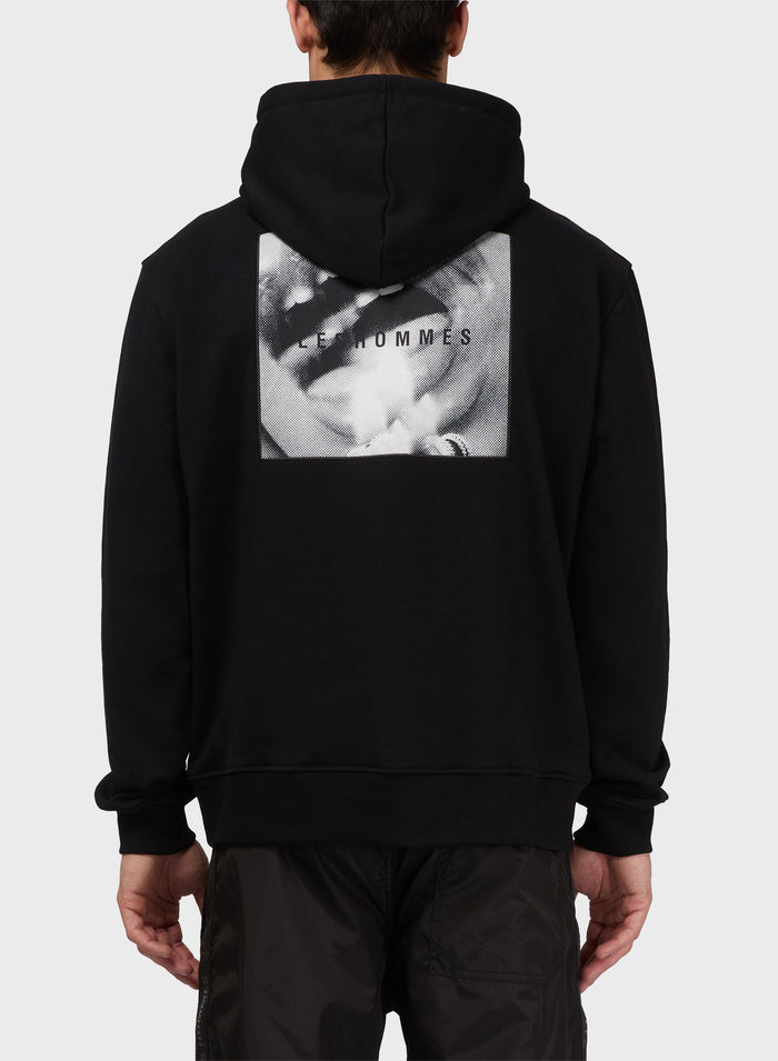 Les Hommes HOODIE SILK PRINT