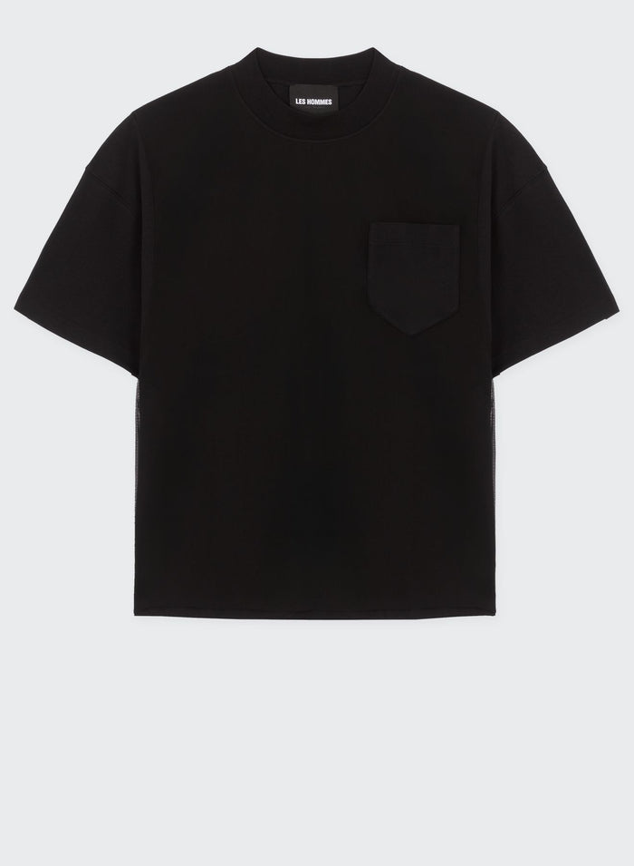 les hommes JERSEY AND MESH POCKET T-SHIRT