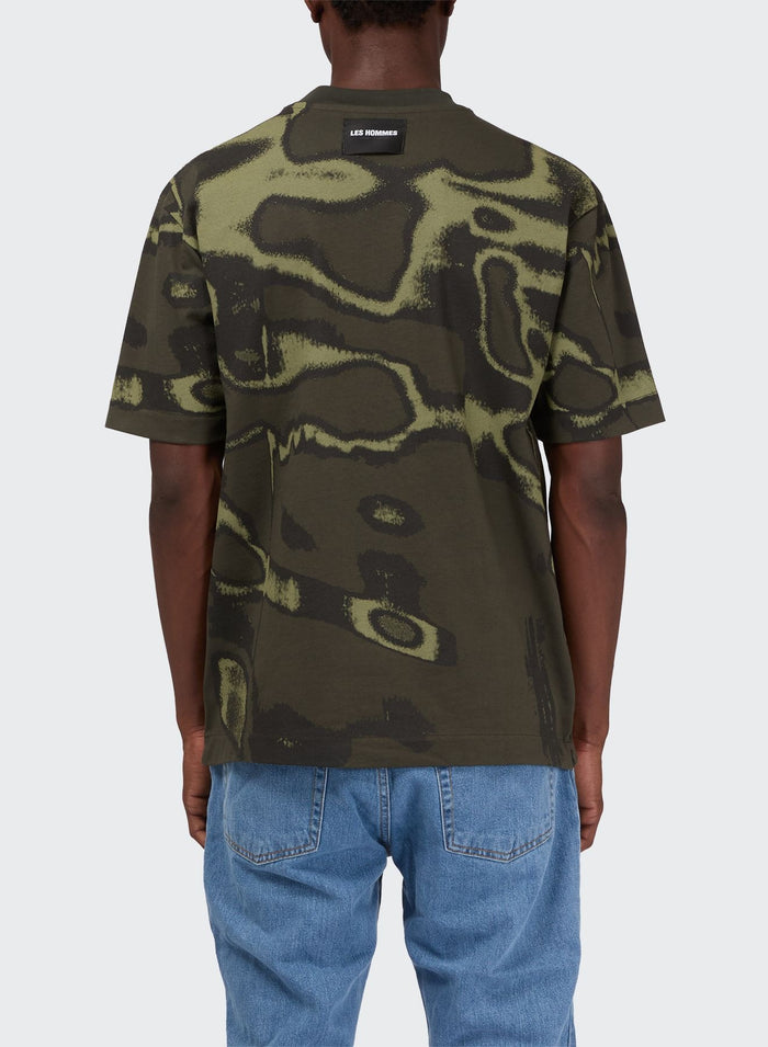 Les Hommes LH CAMO BLURRY T-SHIRT