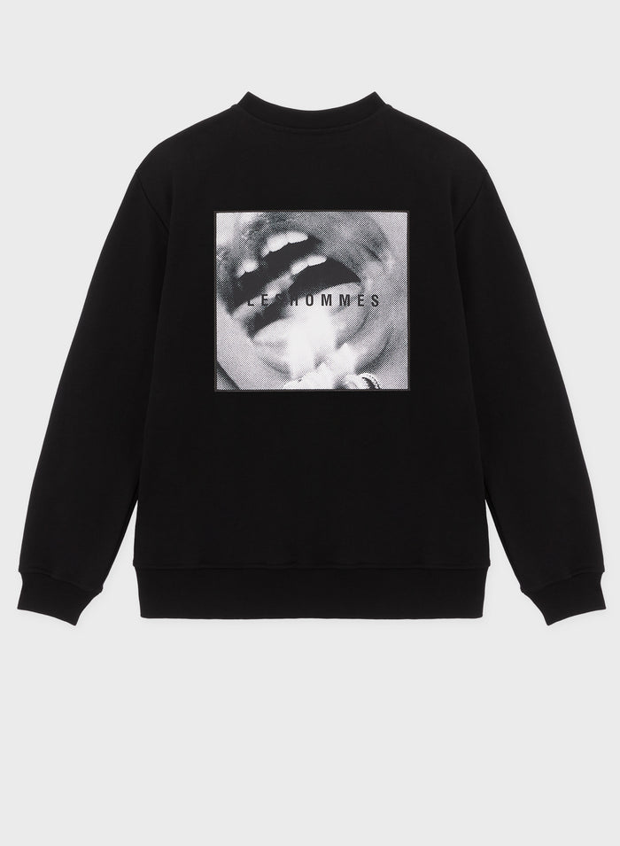 les hommes LH SILK PRINT CREWNECK