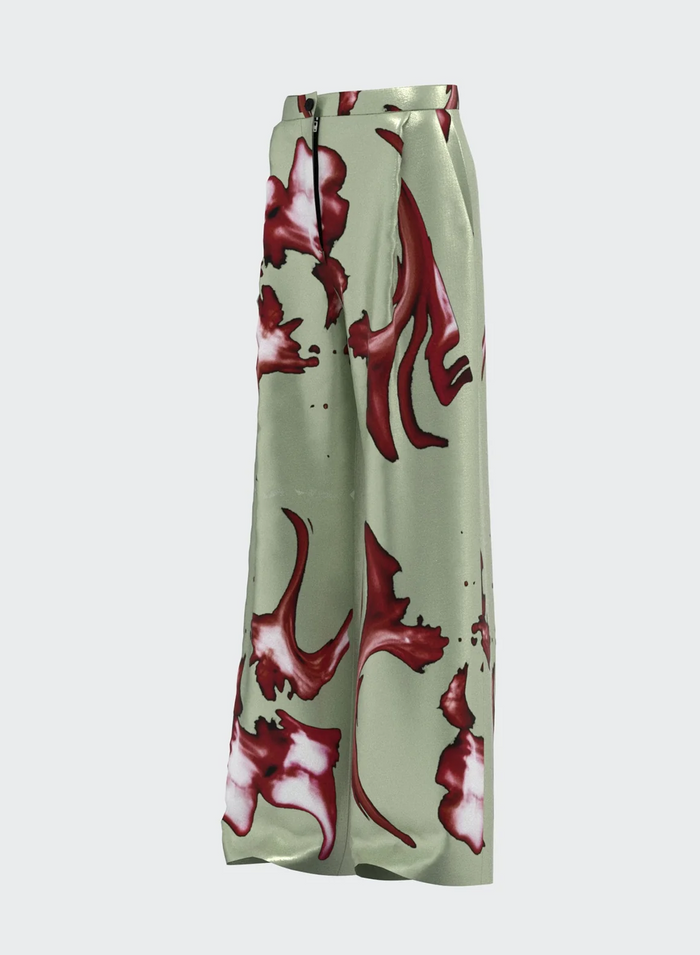 Les Hommes LONG PANTS CAMOU FACE SILK