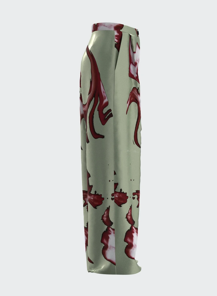 Les Hommes LONG PANTS CAMOU FACE SILK