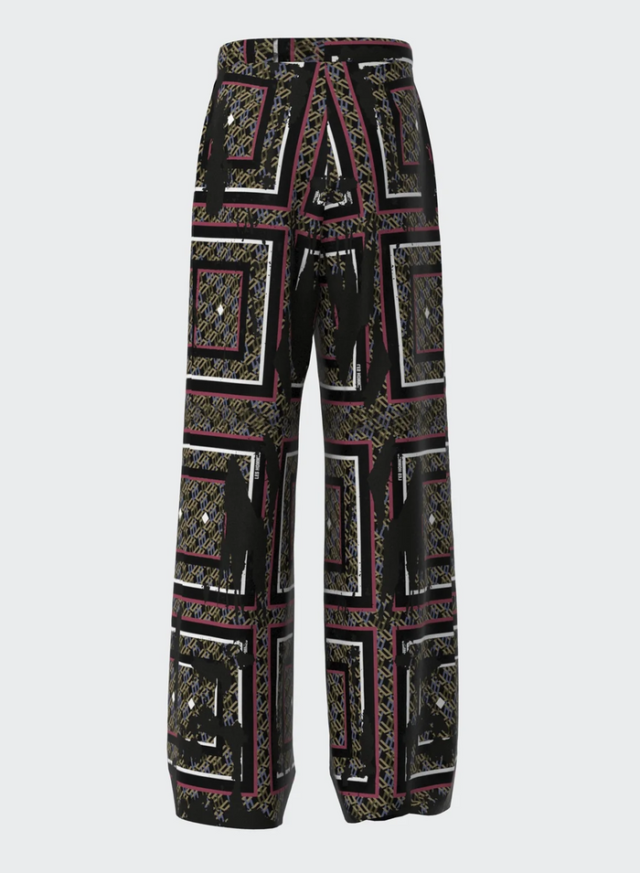 Les Hommes LONG PANTS LH MONOGRAM SILK