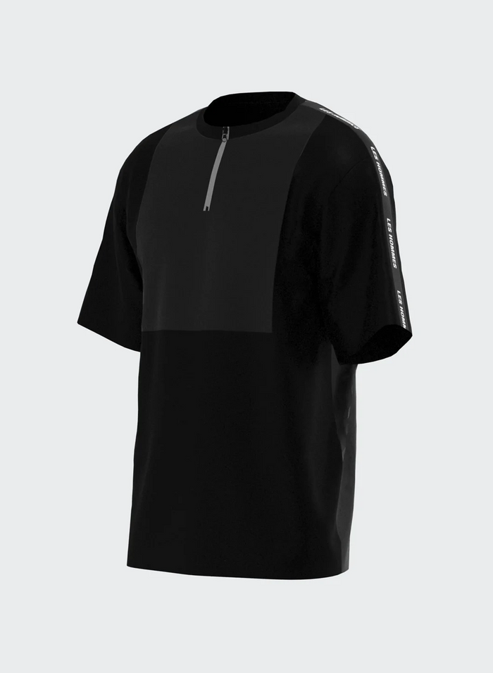Les Hommes MIX AND MATCH JERSEY NYLON T-SHIRT