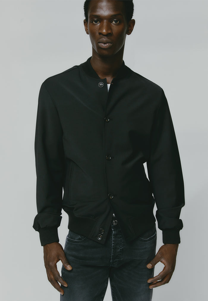 les hommes MIX-WOOL-STRETCH-BOMBER-JACKET