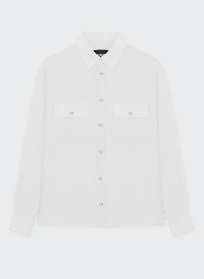 Les Hommes MUSLIN FIELD SHIRT WITH FRONT POCKETS