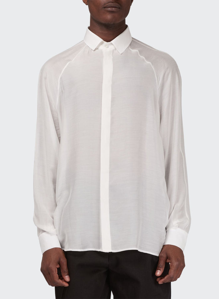 Les Hommes MUSLIN RAGLAN CLASSY SHIRT