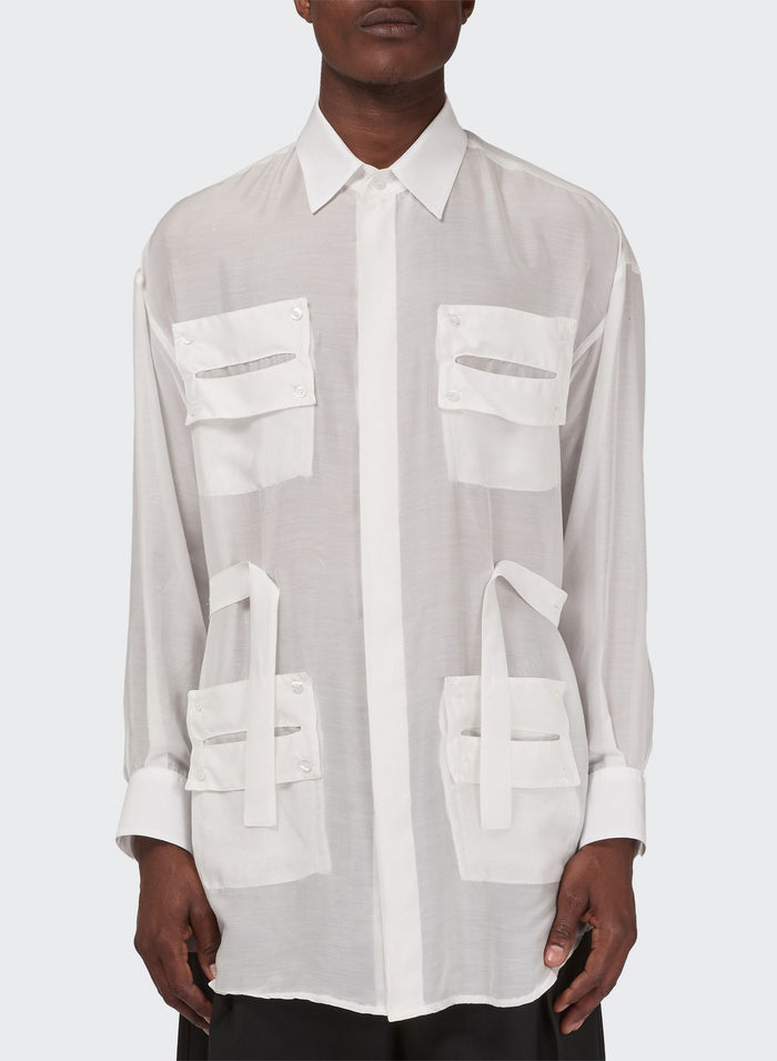 Les Hommes MUSLIN UTILITY SHIRT
