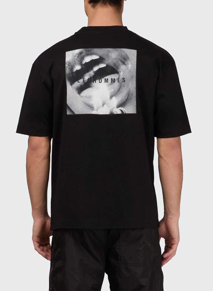 Les Hommes REGULAR FIT LH SILK PRINT T-SHIRT