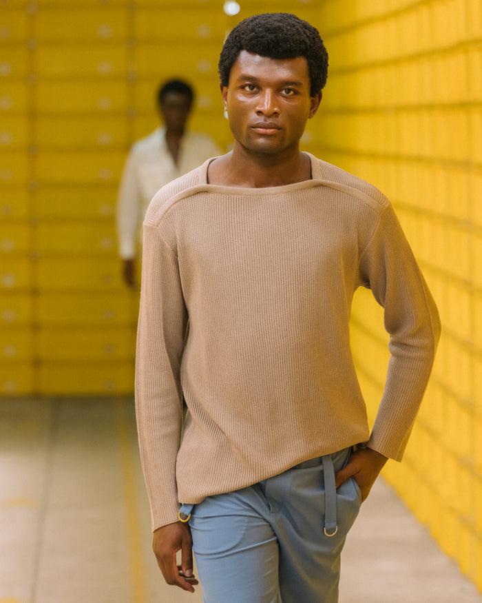 Les Hommes RIBBED PULLOVER
