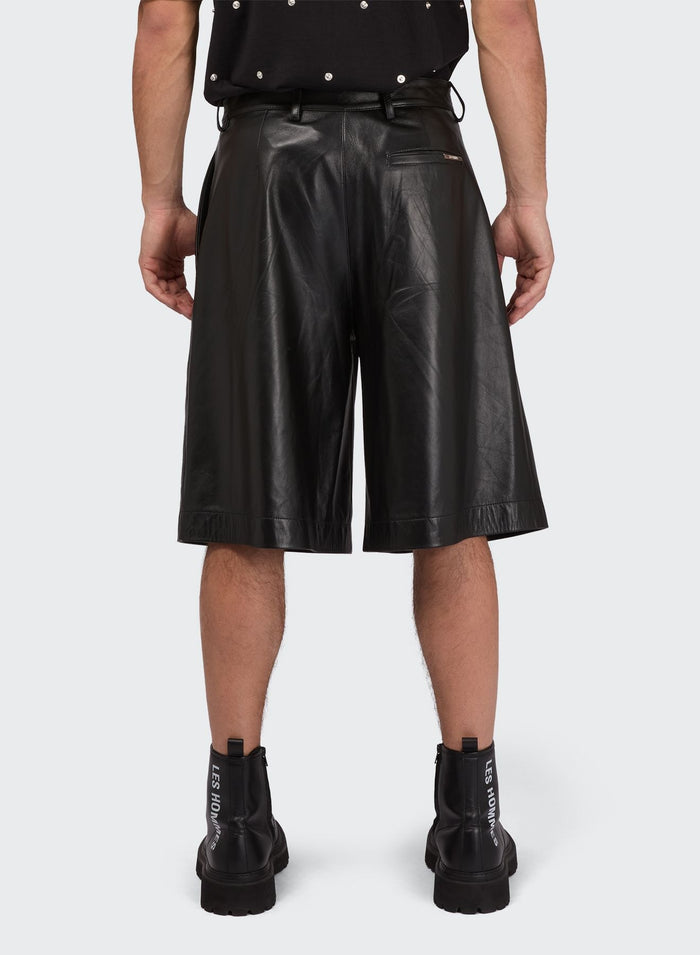 Les Hommes SKATER LEATHER SHORTS