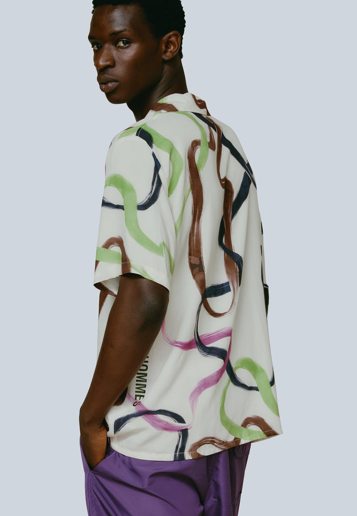 Les Hommes VISCOSE PRINTED SHIRT