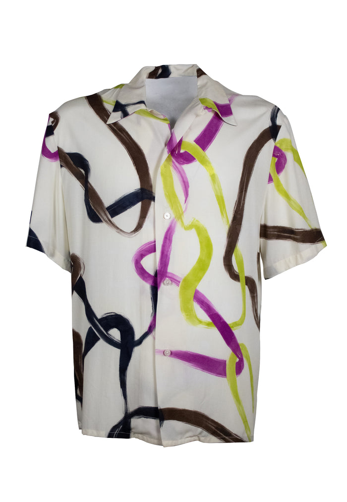 Les Hommes VISCOSE PRINTED SHIRT