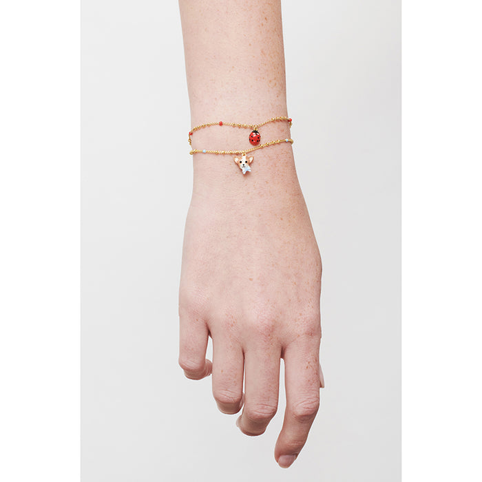 Les Néréides 40 Souvenirs Chihuahua Charms Bracelet - Blue