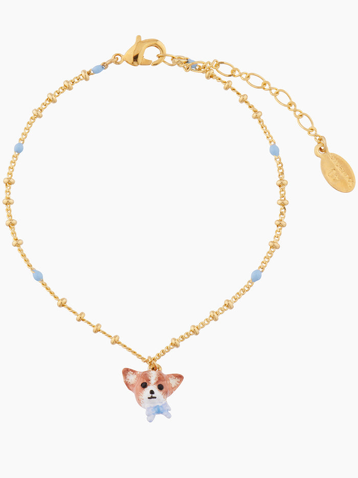 les néréides 40 Souvenirs Chihuahua Charms Bracelet - Blue