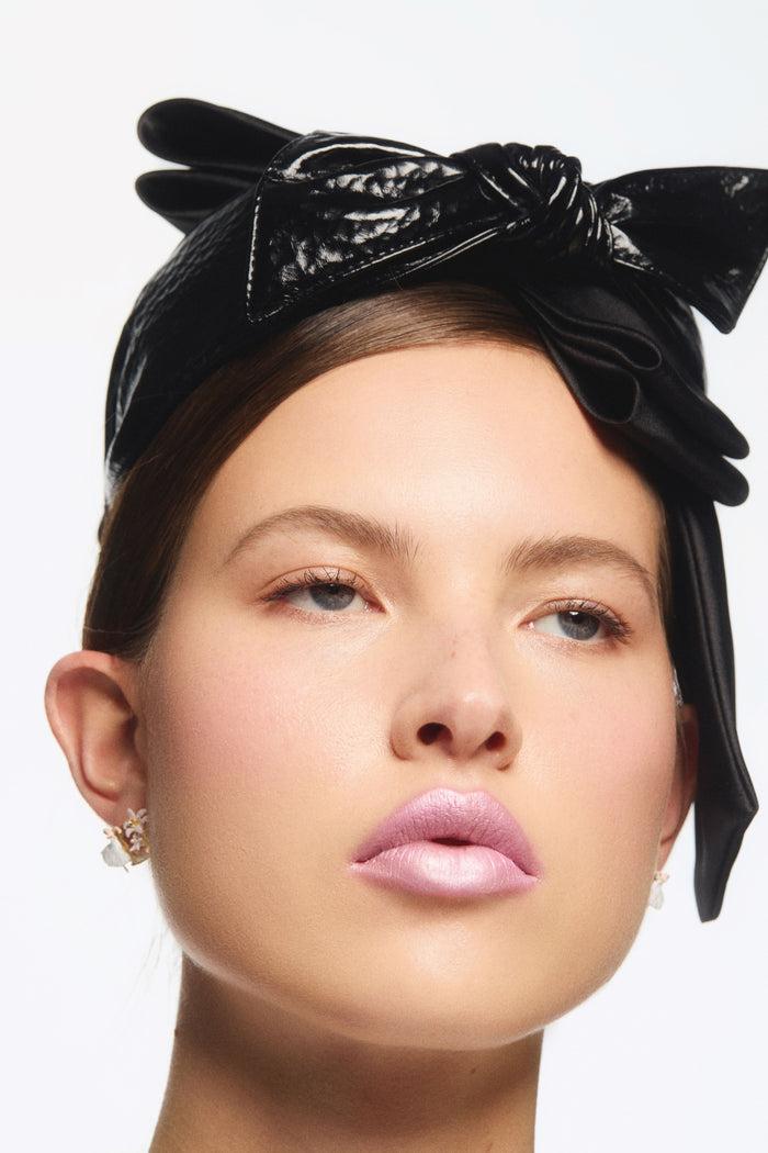 Les Néréides Ballerina And White Lily Faceted Stone Sleeper Earrings - White