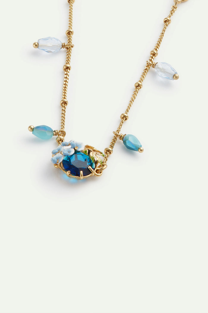 Les Néréides Blue Faceted Glass And Wisteria Fine Bracelet - Blue