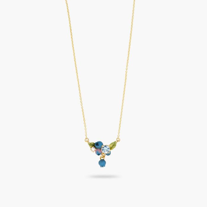 les néréides Blueberry and Round Cut Stone Statement Necklace - Multicolor