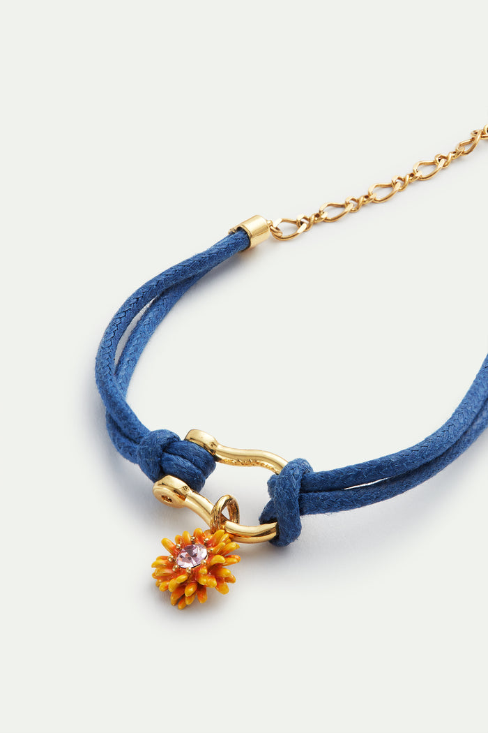 Les Néréides Carabiner And Little Flower Blue Bracelet - Multicolor
