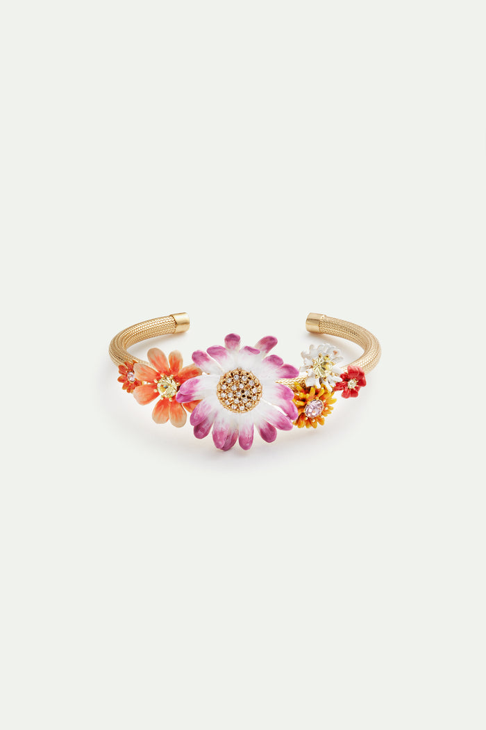 Les Néréides Daisy And Zinnia Cuff Bracelet - S / Multicolor