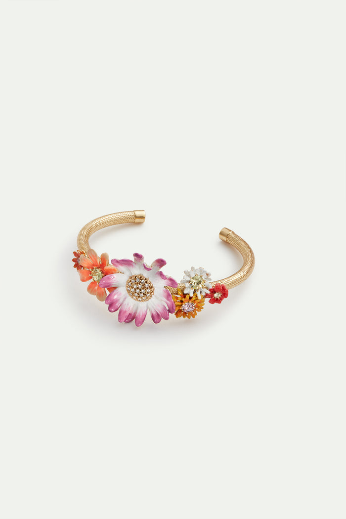 les néréides Daisy and Zinnia Cuff Bracelet - S / Multicolor