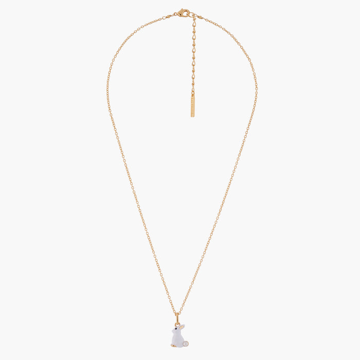 Les Néréides Enchanted Encounter Bunny And Mother-of-Pearl Pendant Necklace - White