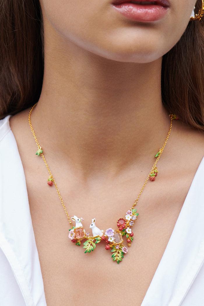 Les Néréides Enchanted Encounter Bunny Collar Necklace - Multicolor