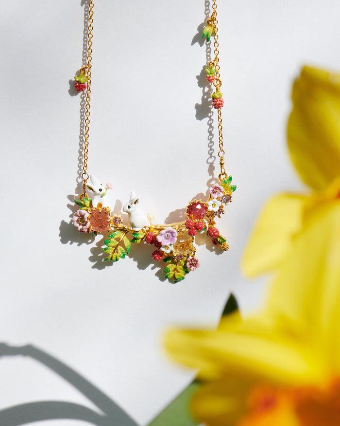 Les Néréides Enchanted Encounter Bunny Collar Necklace - Multicolor