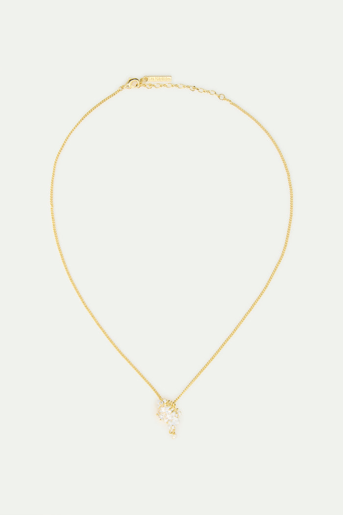 Les Néréides Faceted Stone - Laurel - White Wisteria And Cultured Pearl Necklace - White