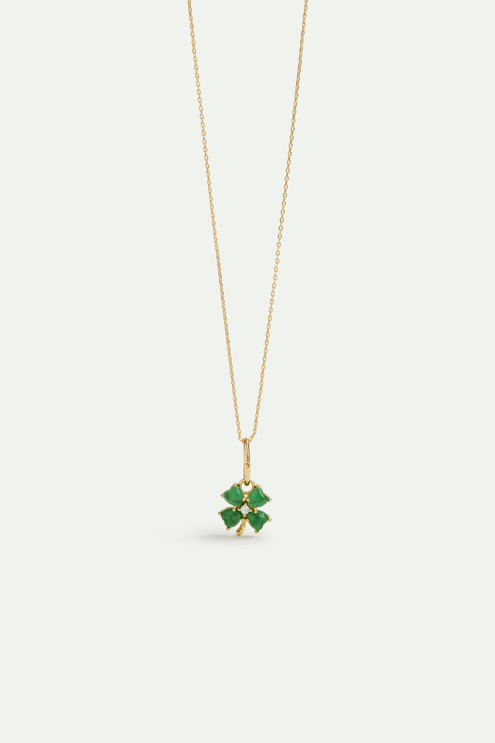 Les Néréides Four Leaf Clover Pendant - Luck And Optimism - Green