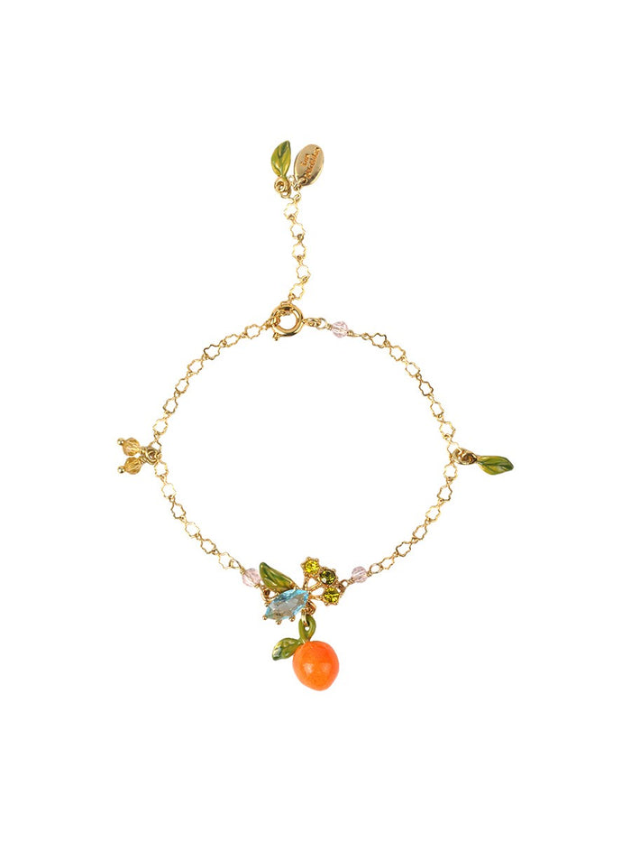 les néréides Gardens In Provence Orange Bracelet - Orange White Green