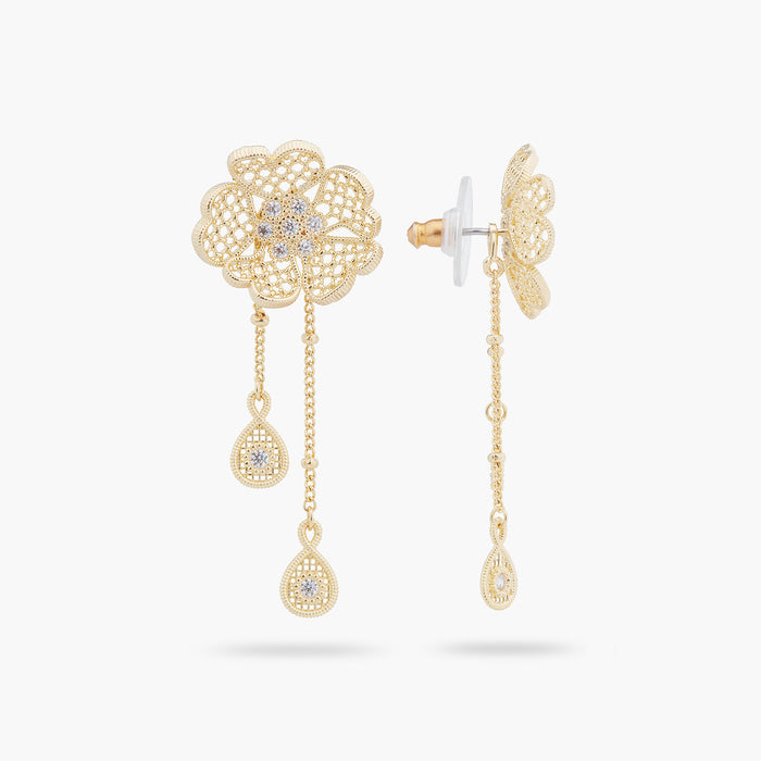 Les Néréides Gold Thread Two-in-One Post Earrings - Gold